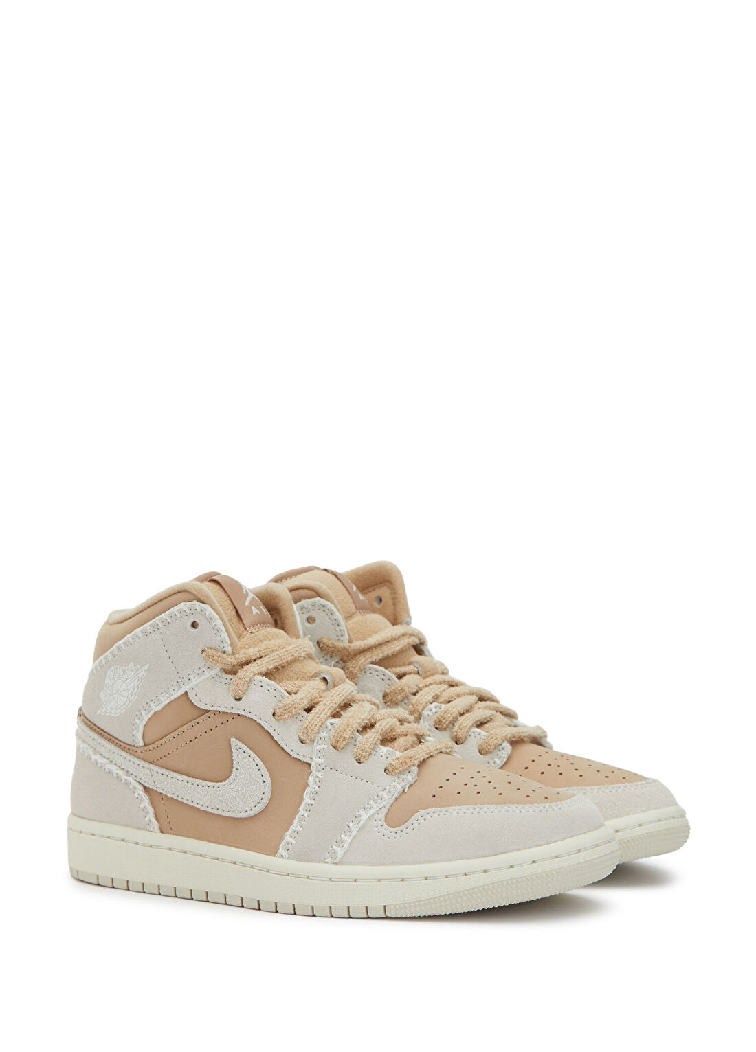 Nike Air Jordan 1 Kahverengi Kadın Deri Sneaker görsel 2