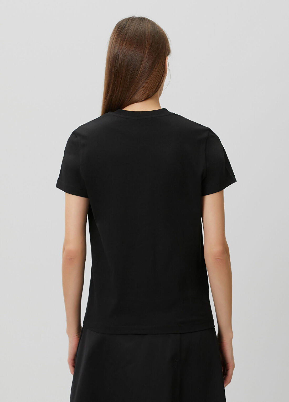 Moncler Siyah Logolu T-shirt görsel 4