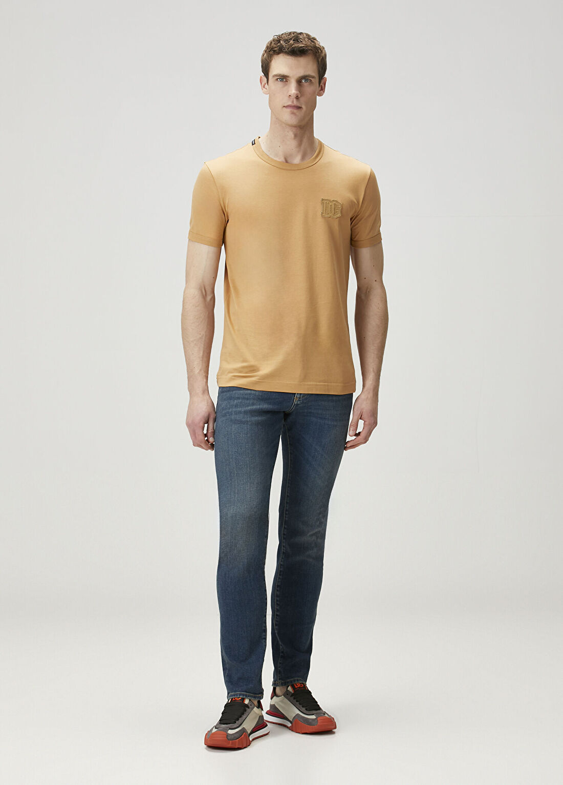 Dolce&Gabbana Sarı Logo Detaylı T-shirt görsel 2