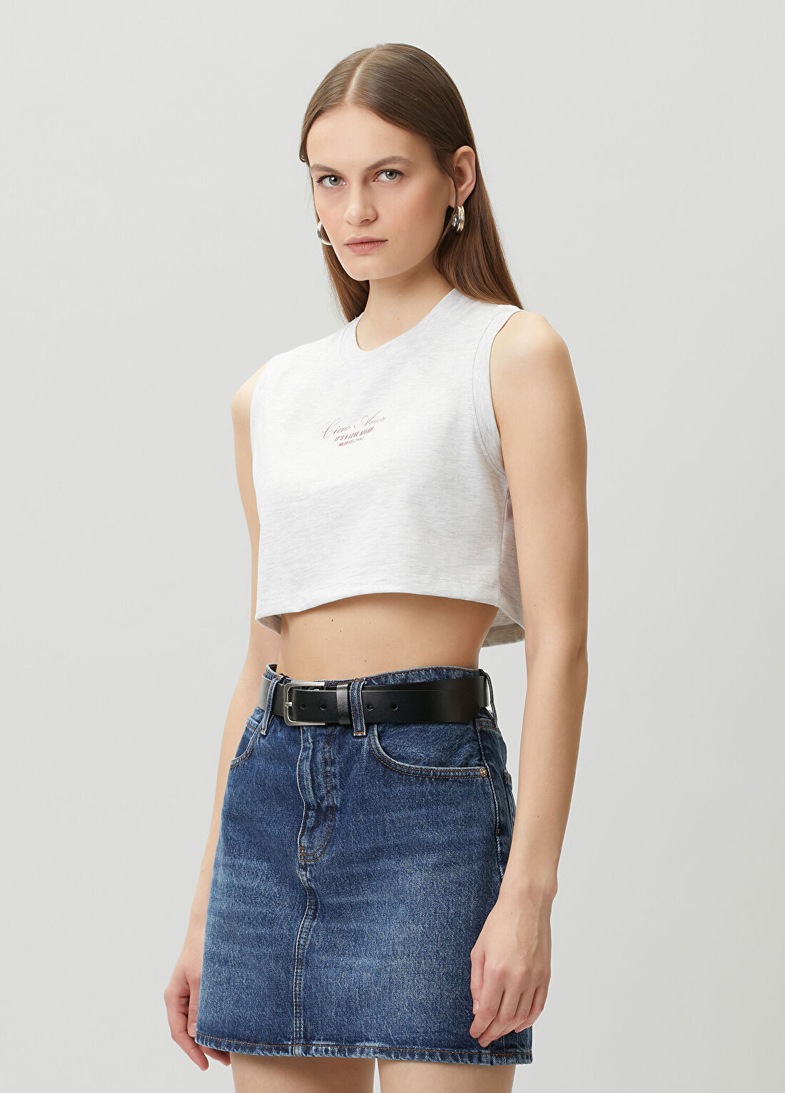 Giada Benincasa Gri Crop Atlet