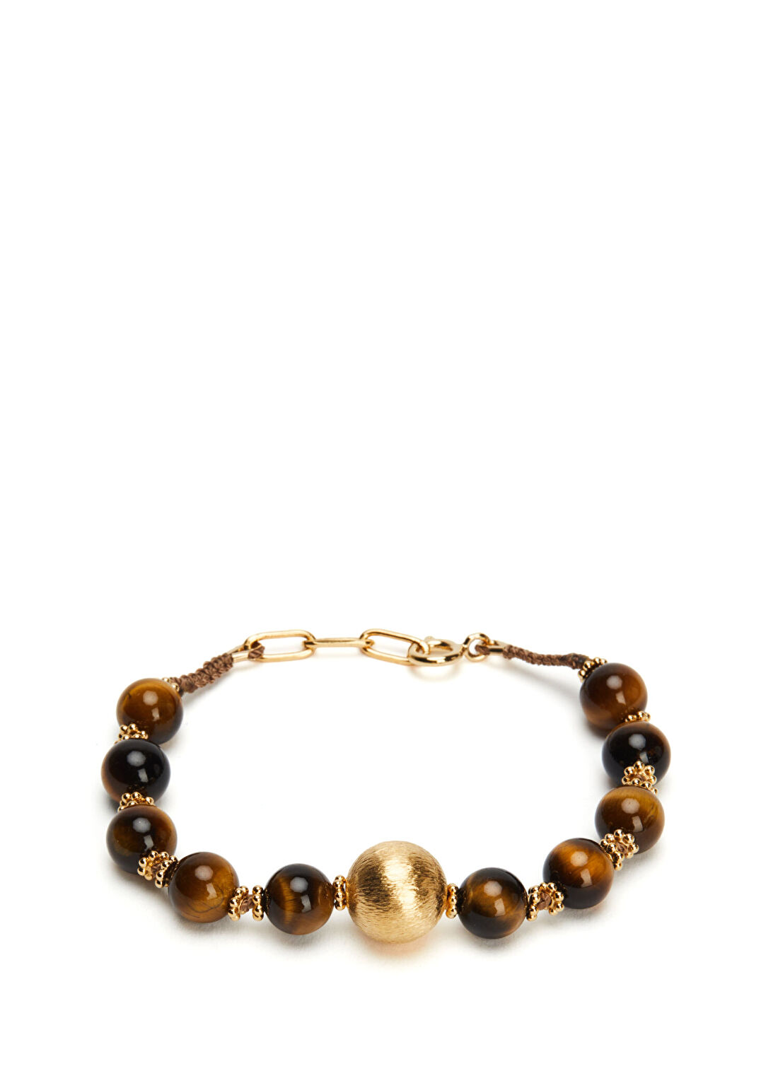 Tityaravy Samhita Tiger's Eye Kadın Altın Kaplama Bileklik