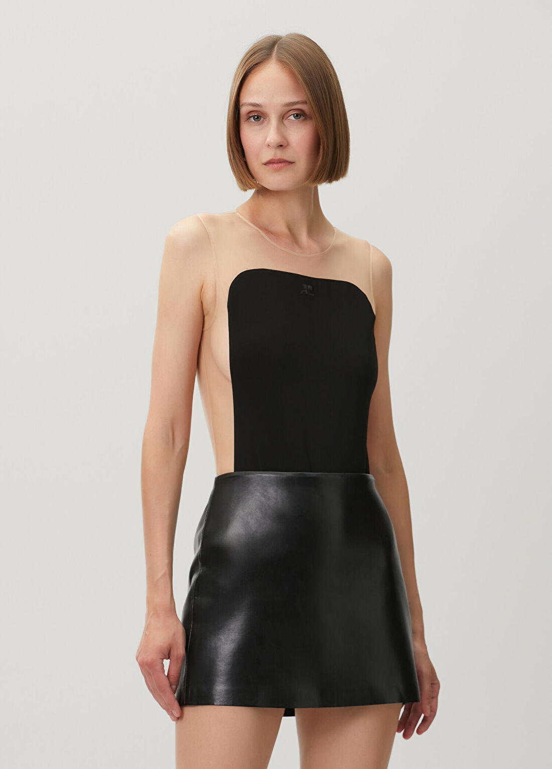 Courreges Ilusion Sunshiel Siyah Tül Body