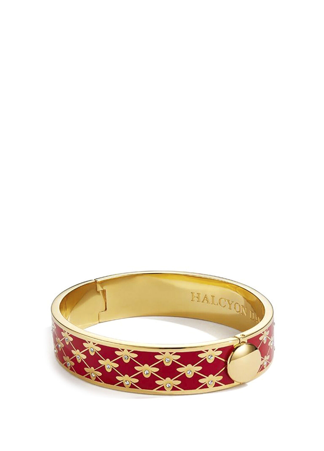 Halcyon Days Bee Sparkle Trellis Red Gold Kadın Bileklik