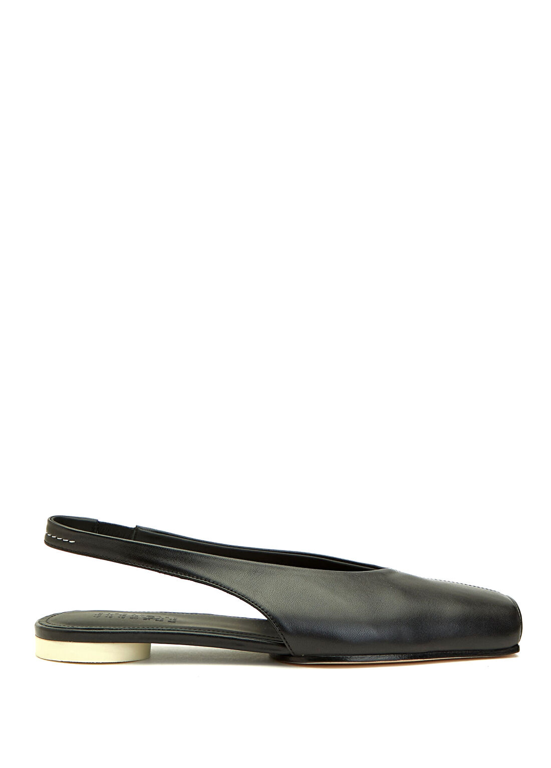 MM6 Maison Margiela Siyah Deri Babet