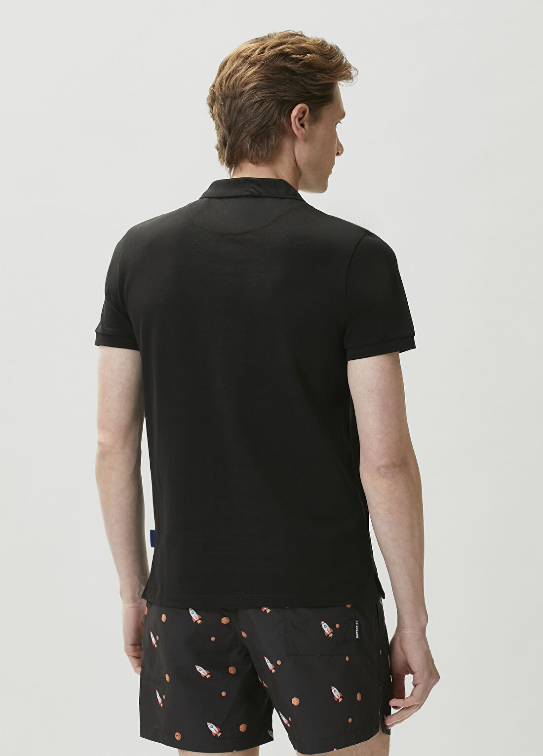 Hawksbill Rocket Siyah Polo T-shirt görsel 4