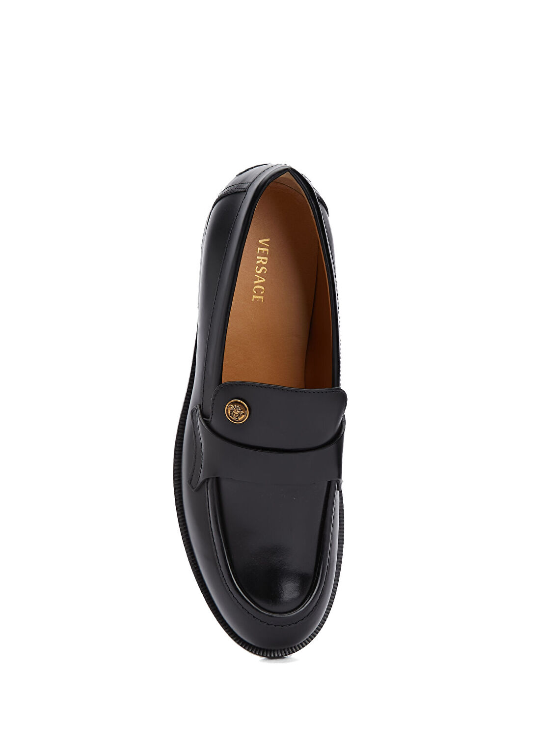 Versace Siyah Erkek Deri Loafer görsel 4