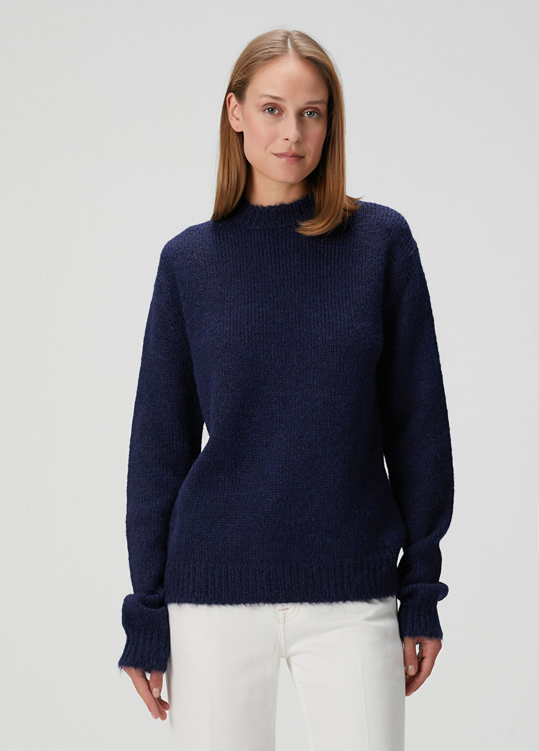 Jil Sander Lacivert Yün Kazak