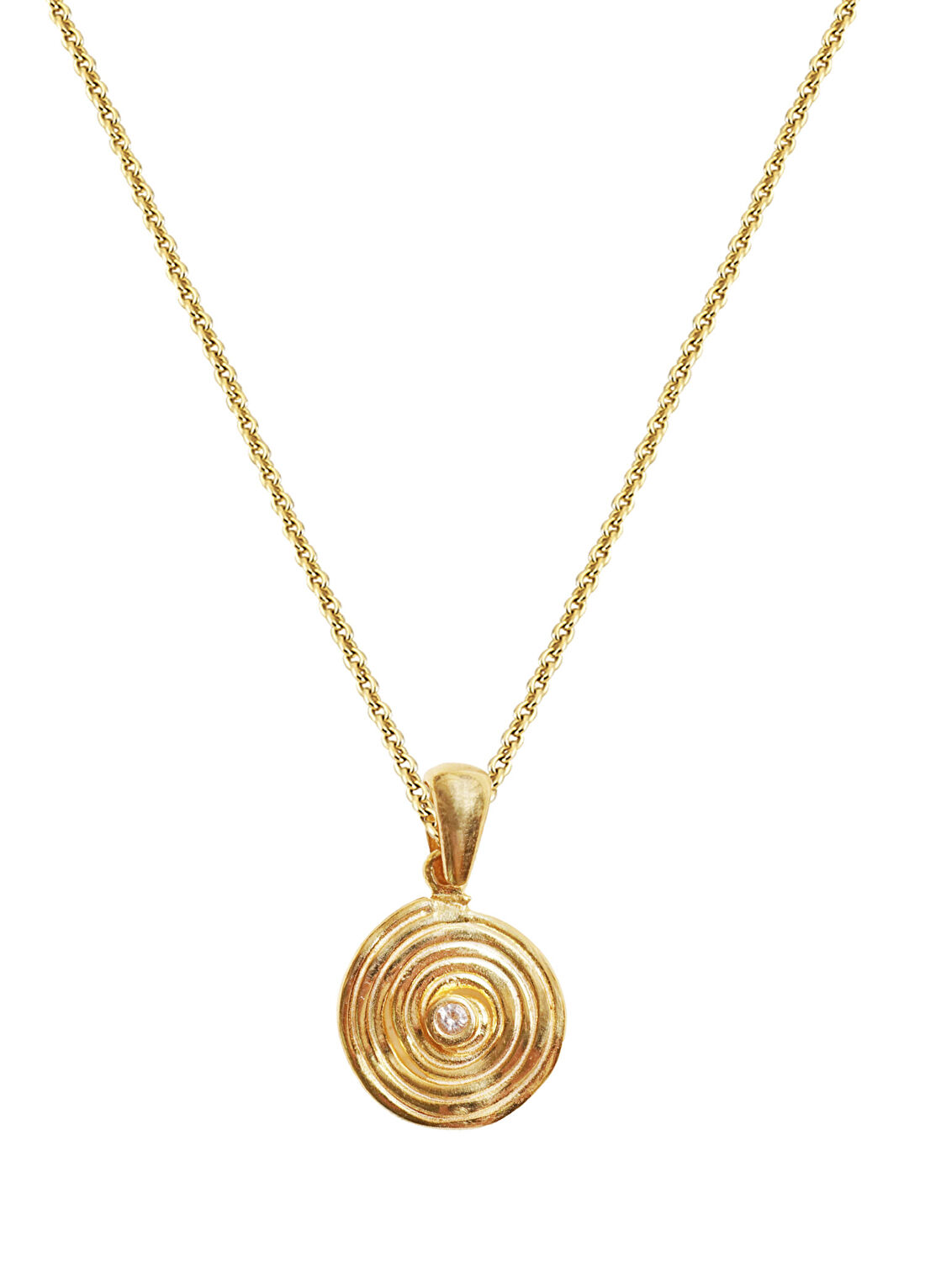 Jewelarin Döngü 925 Ayar Gümüş Üzeri Altın Kaplama Kadın Kolye
