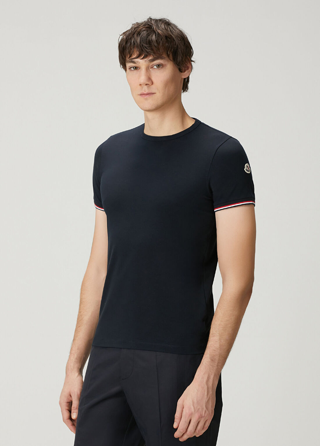 Moncler Lacivert Logo Detaylı T-shirt görsel 3