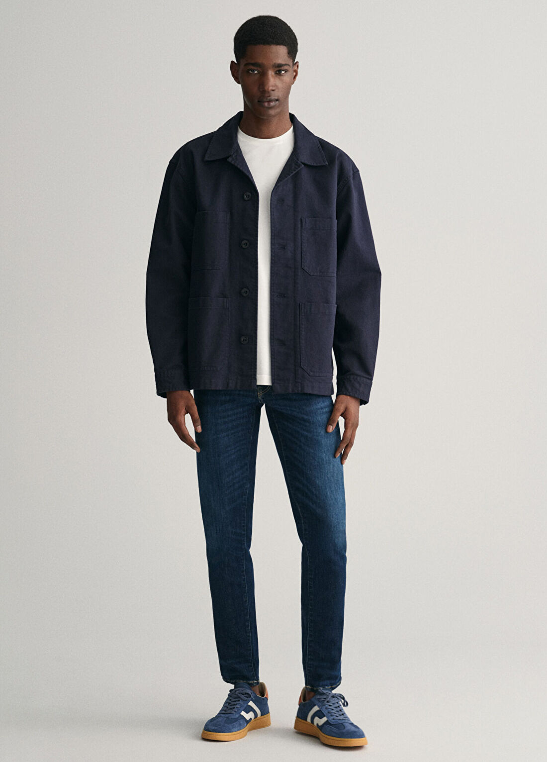 Gant Lacivert Extra Slim Fit Erkek Jean Pantolon