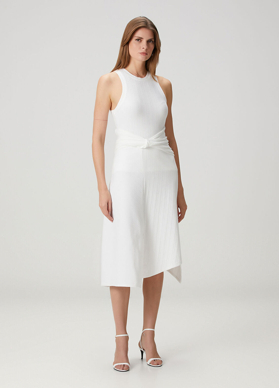 Victoria Beckham Beyaz Midi Etek