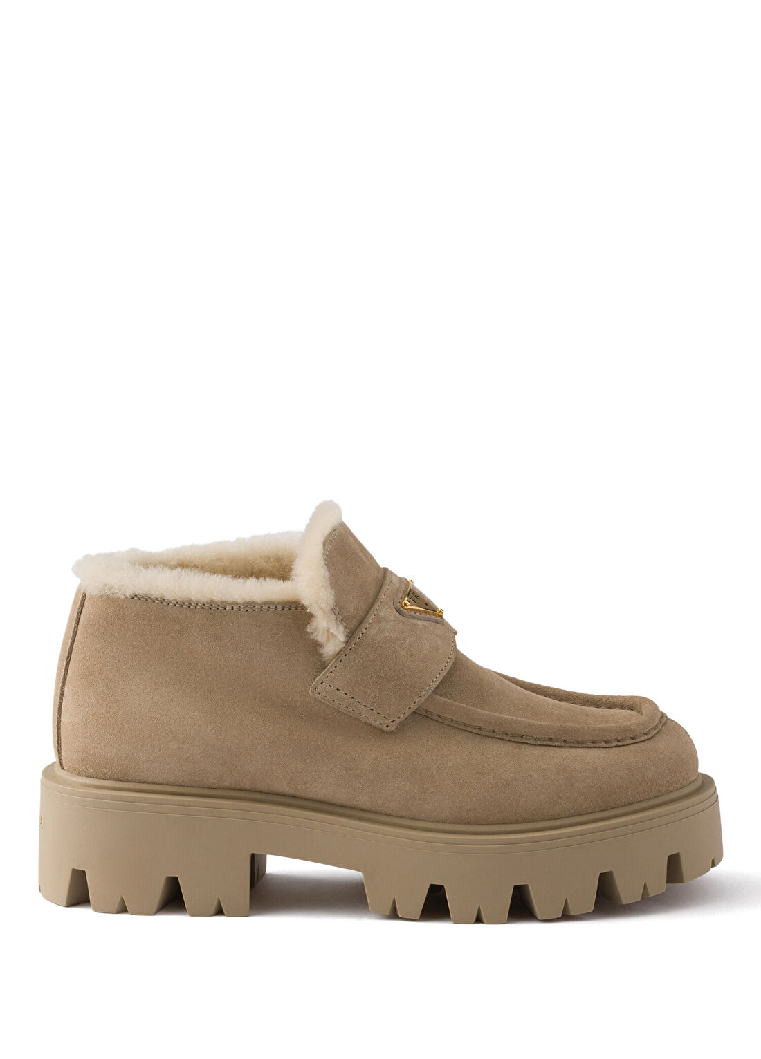 Prada Naturel Süet Kadın Loafer