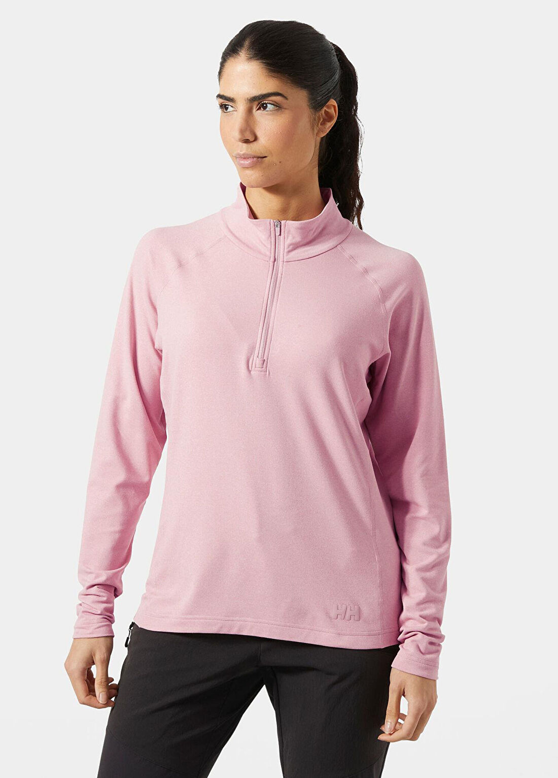 Helly Hansen W Tyri Knit 1/2 Zip Pink Salt Kadın Sweathirt görsel 2