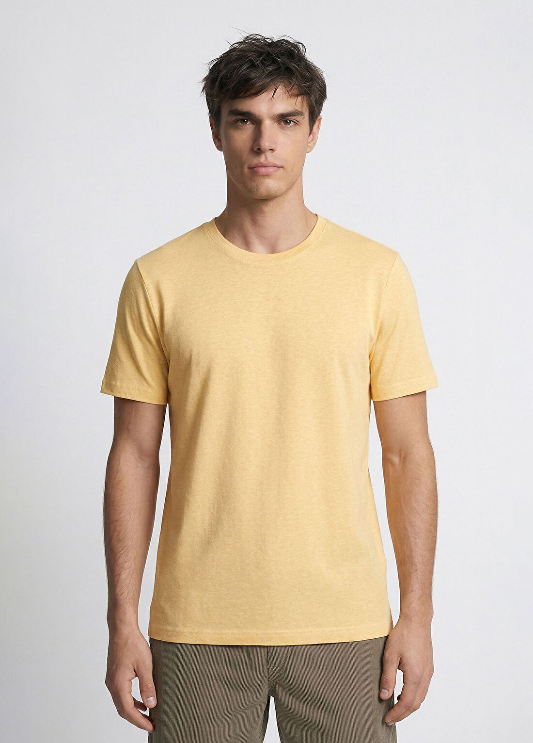 Network Sarı Basic T-shirt