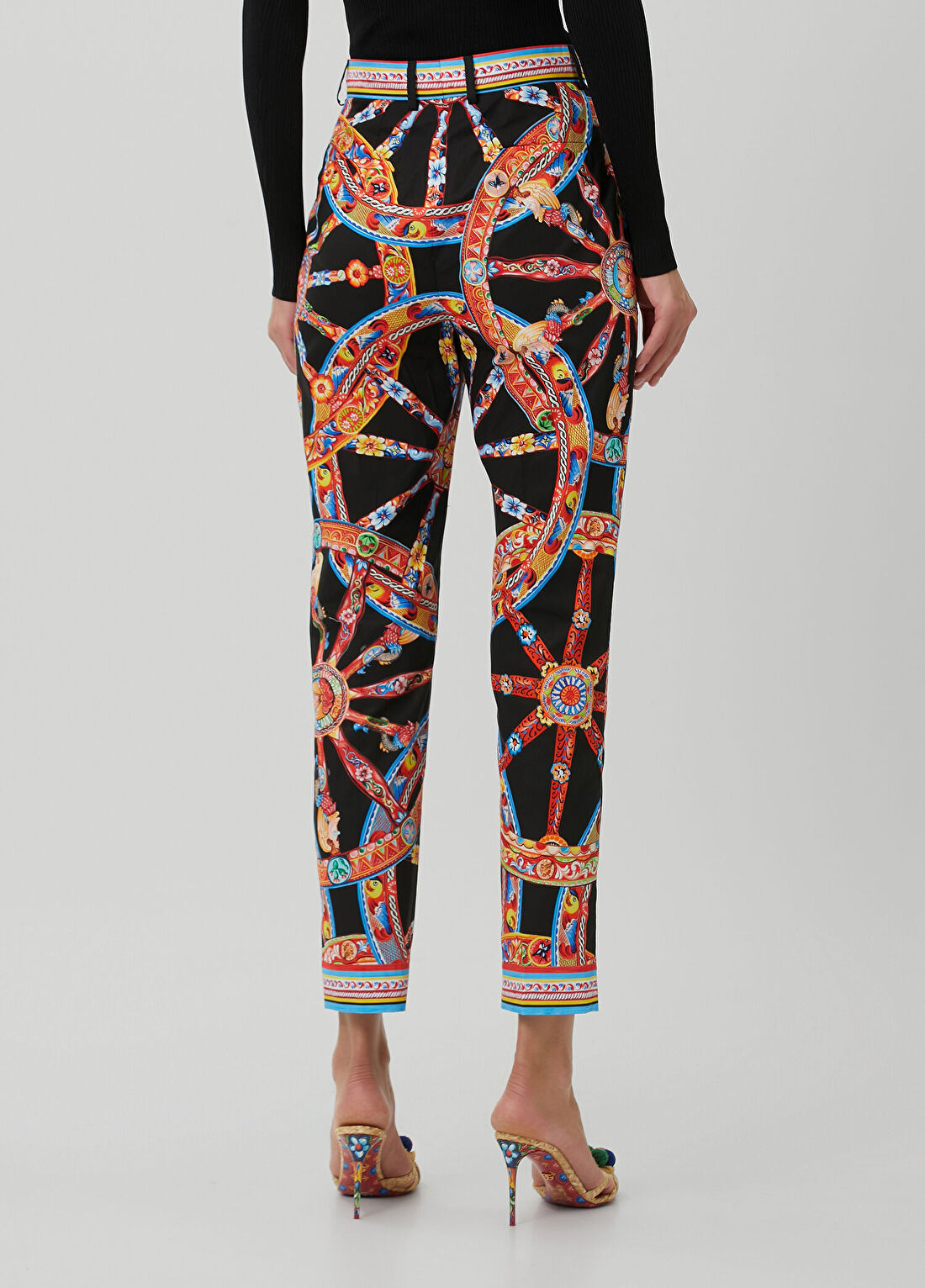 Dolce&Gabbana Siyah Desenli Pantolon görsel 4