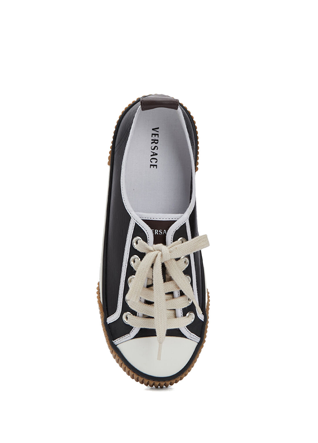 Versace Siyah Kadın Deri Sneaker görsel 4