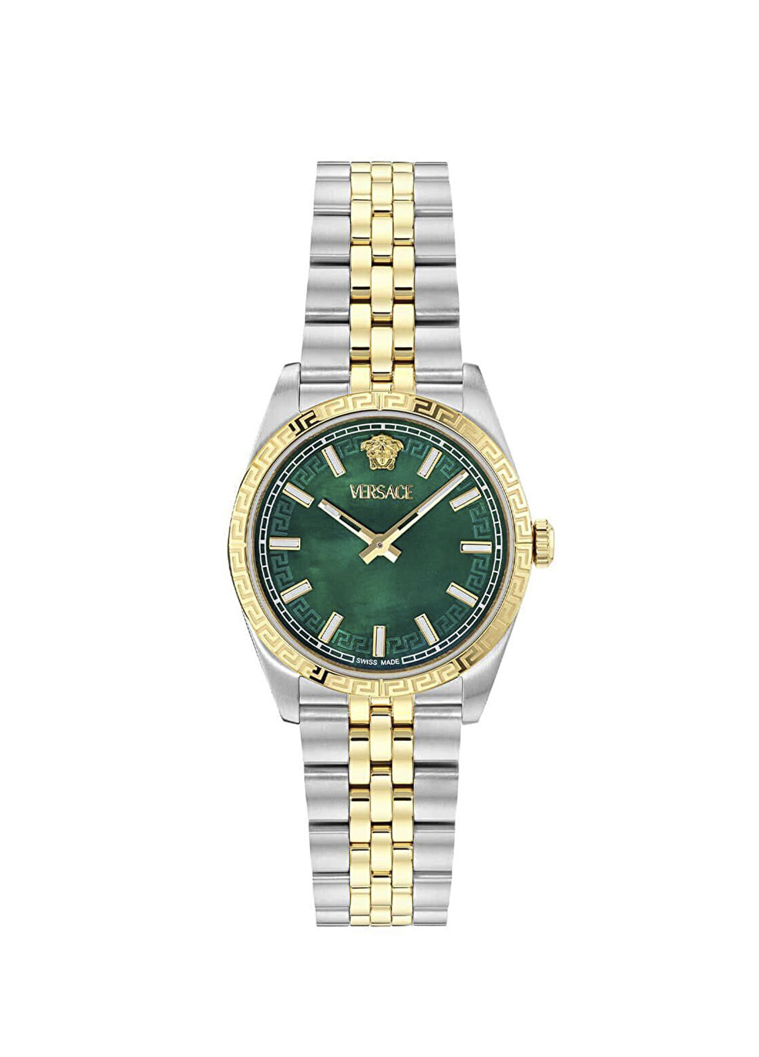 Versace VRSCVE5K00426 Millenyum Lady Altın Rengi Metalik Gri Çelik Kadın Kol Saati