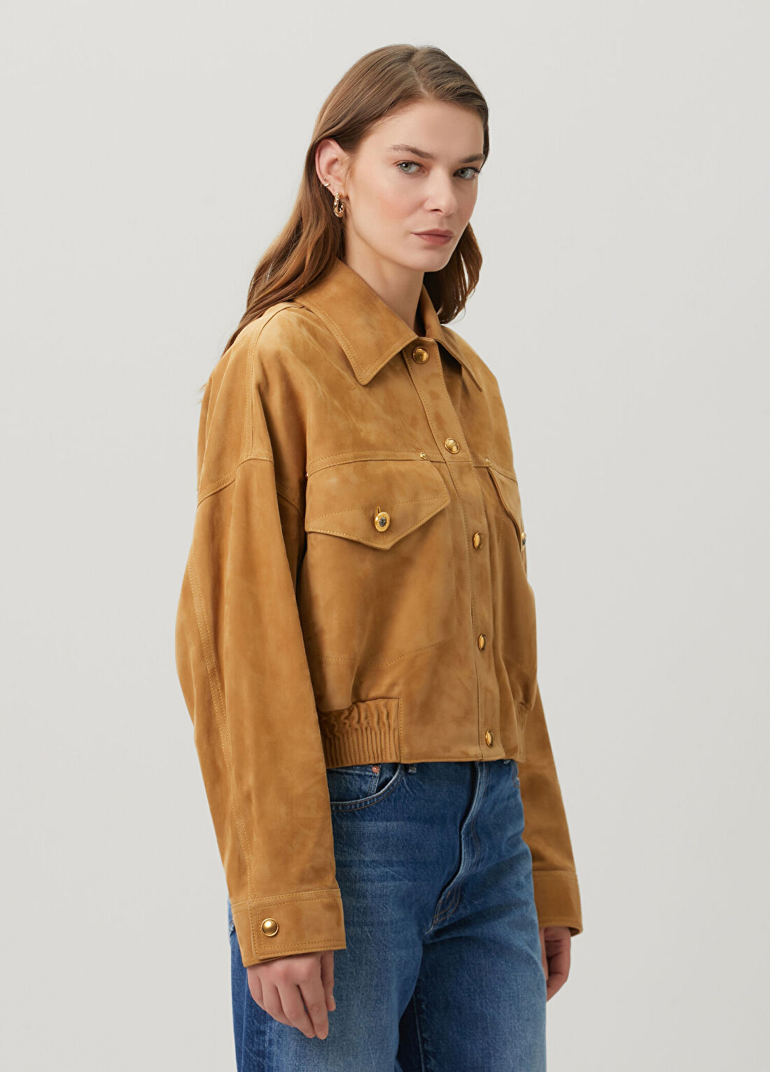 Versace Taba Süet Ceket görsel 3
