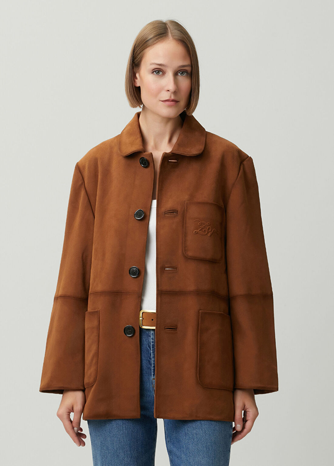 Zadig&Voltaire Venezia Taba Kadın Süet Ceket