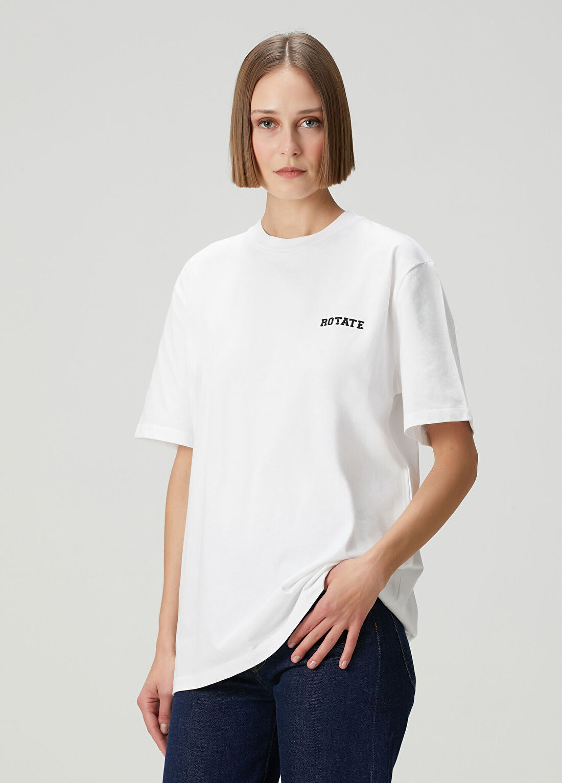 Rotate Casual Beyaz T-shirt