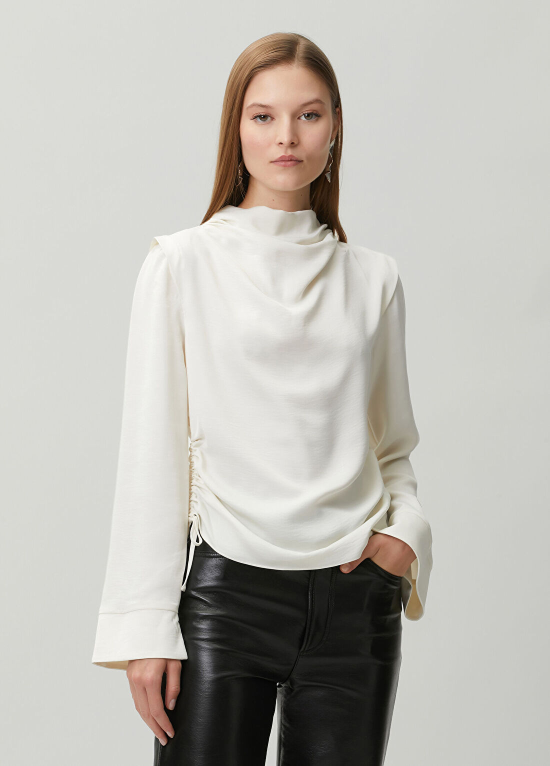 AllSaints Leslie Beyaz Bluz görsel 3
