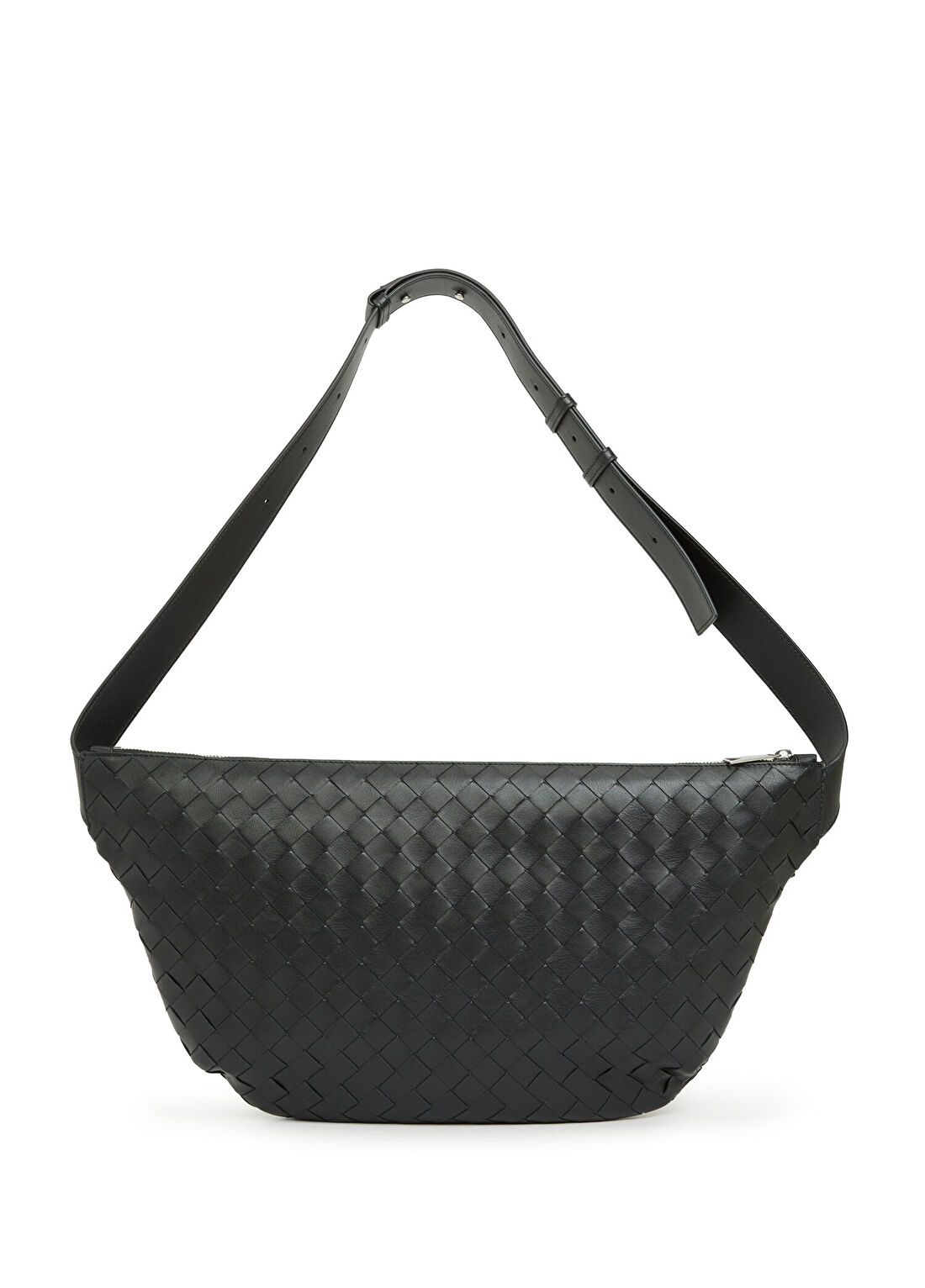 Bottega Veneta Siyah Erkek Deri Çapraz Çanta