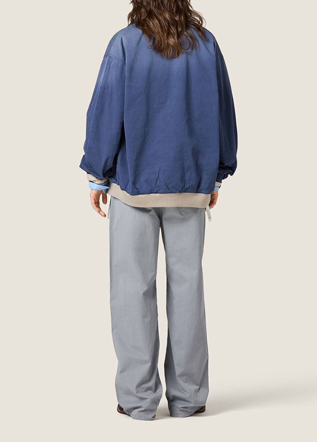 Miu Miu Boyalı Twill Kadın Pantolon görsel 3