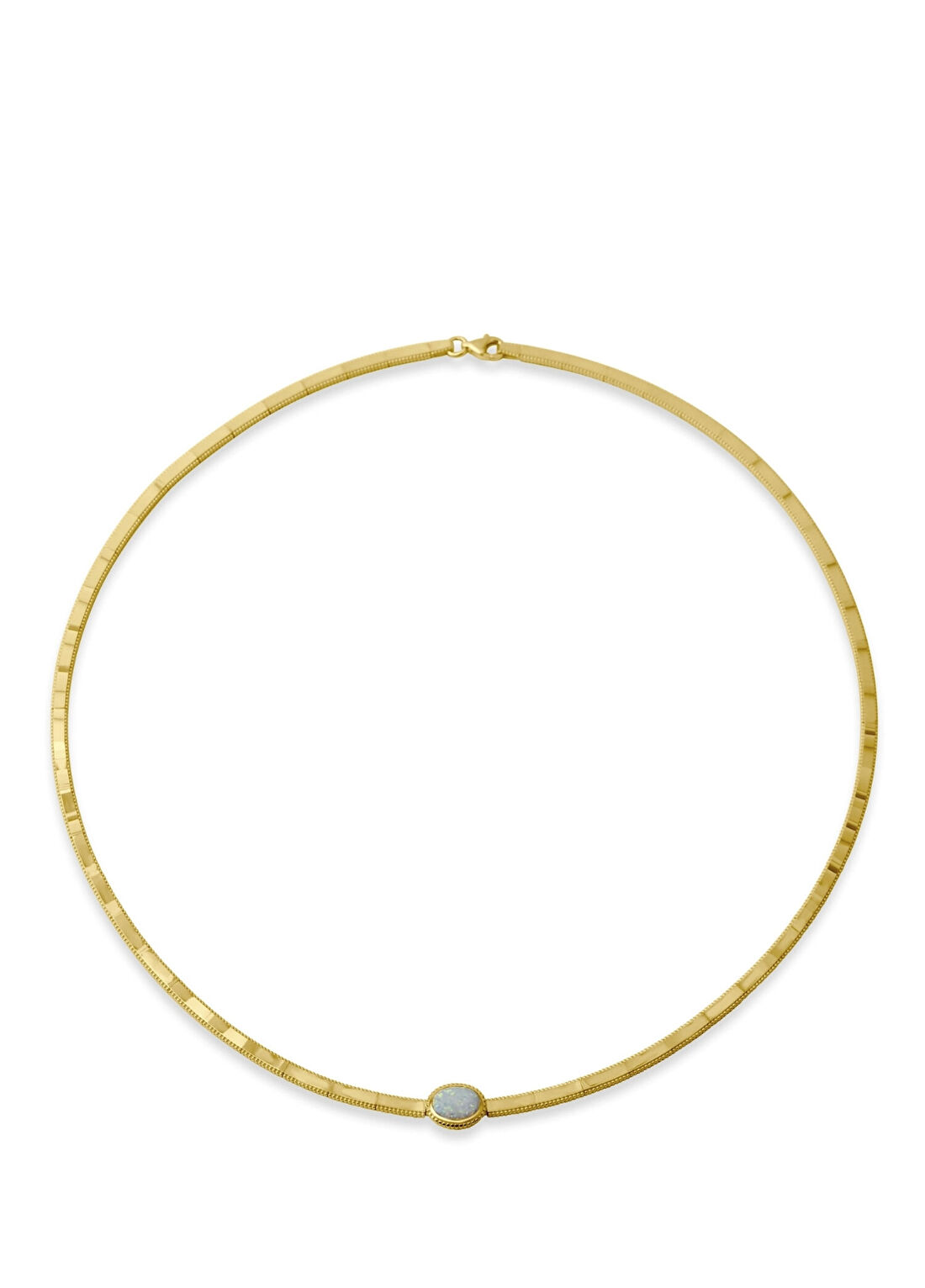 Safir Mücevher Opal 14 Ayar Altın Kadın Kolye Gerdanlık