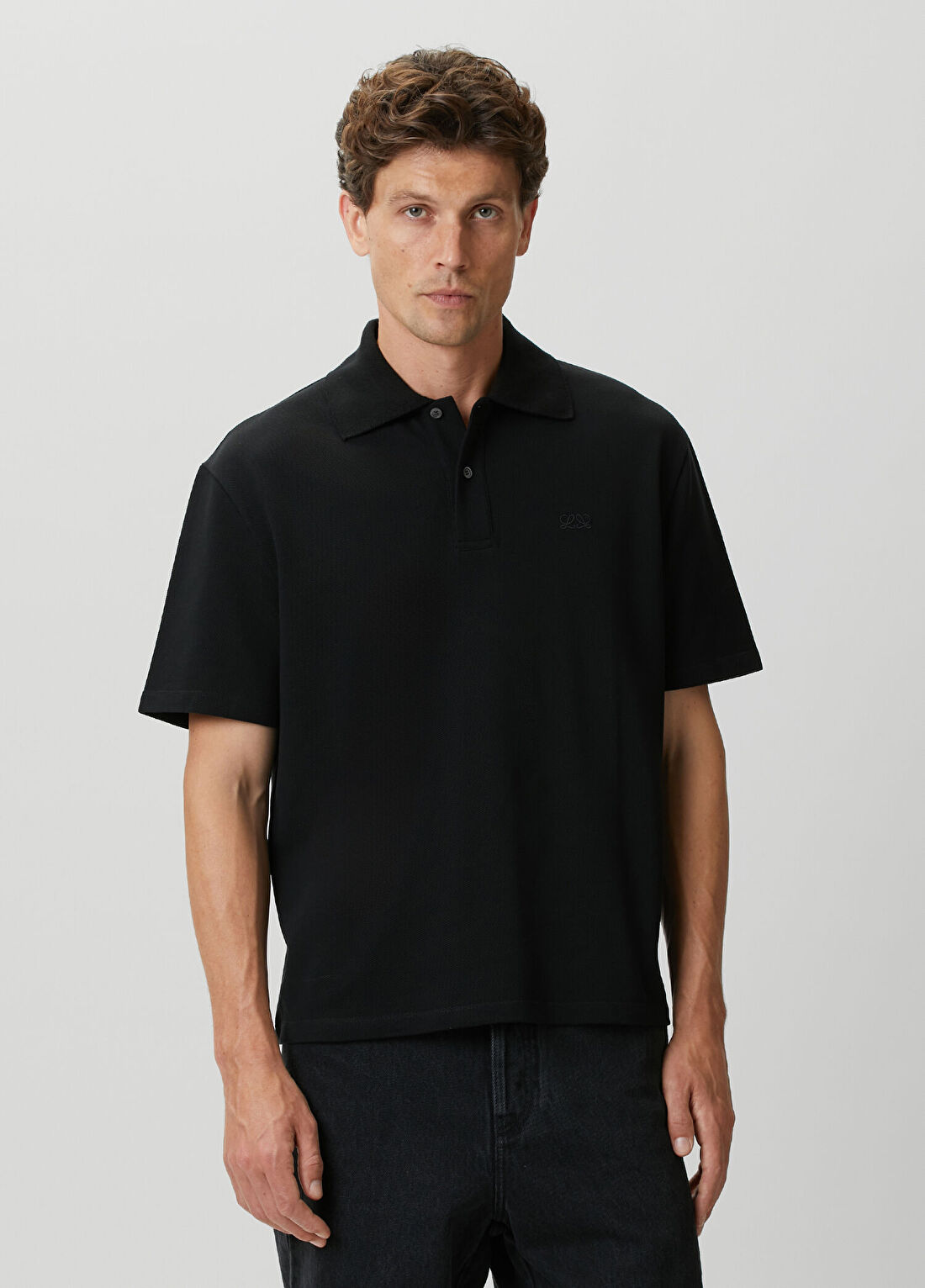 Loewe Siyah Polo Yaka T-shirt