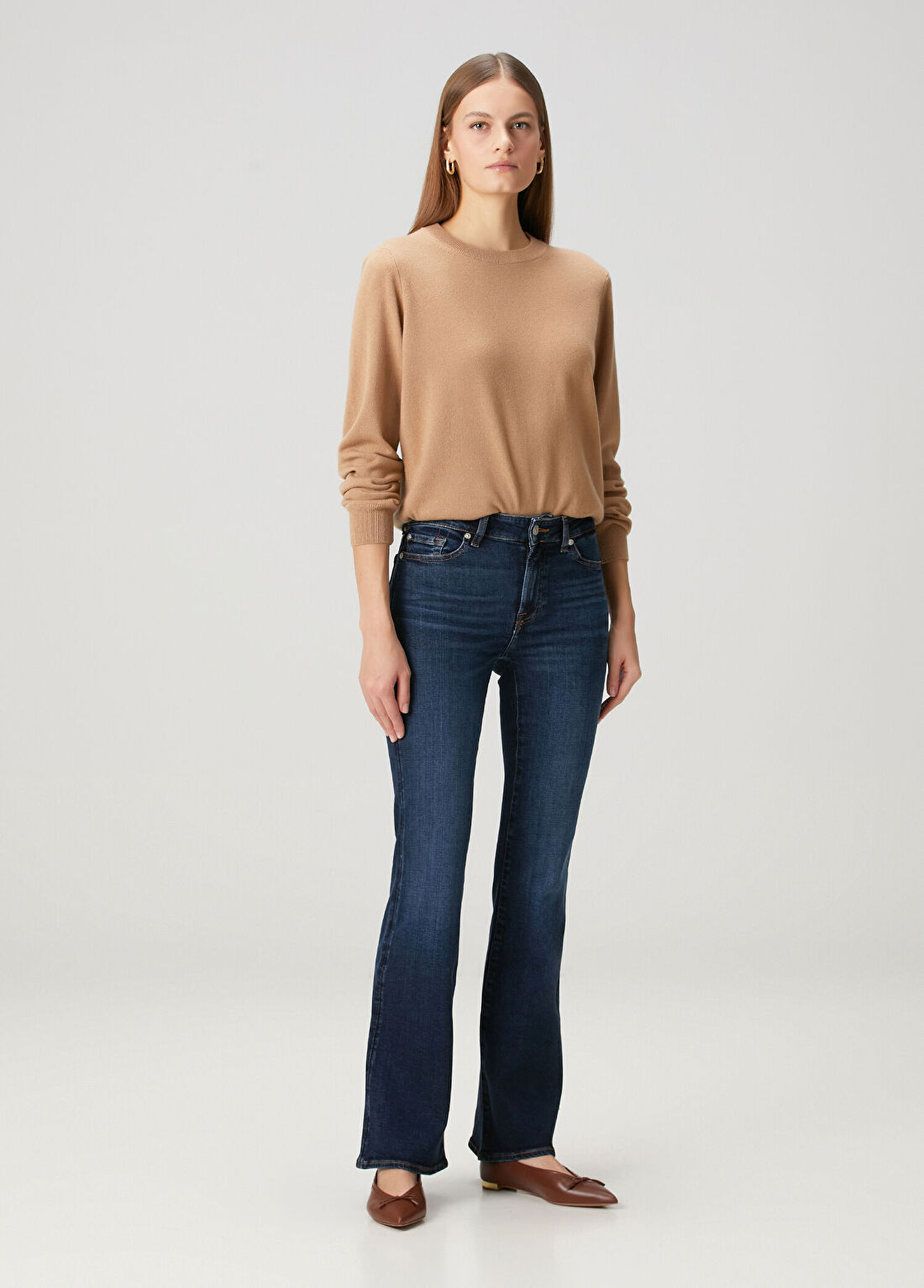 7 For All Mankind The Leggy Bootcut Lacivert Jean Pantolon