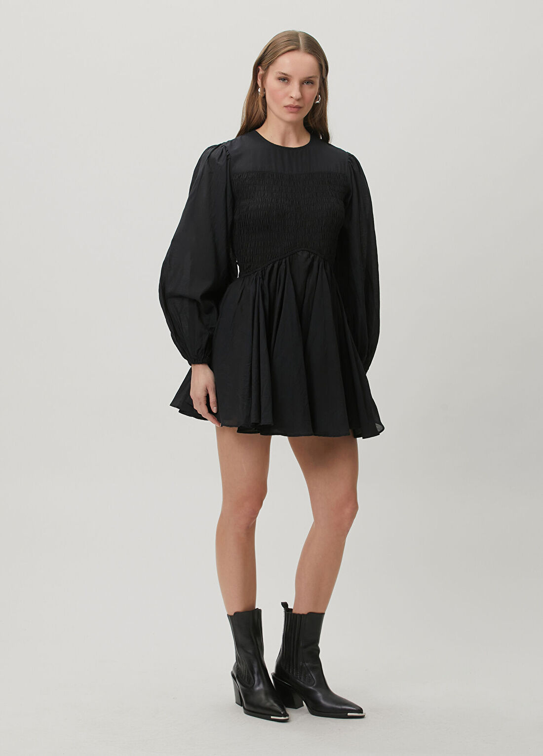AllSaints Siyah Mini Elbise görsel 3