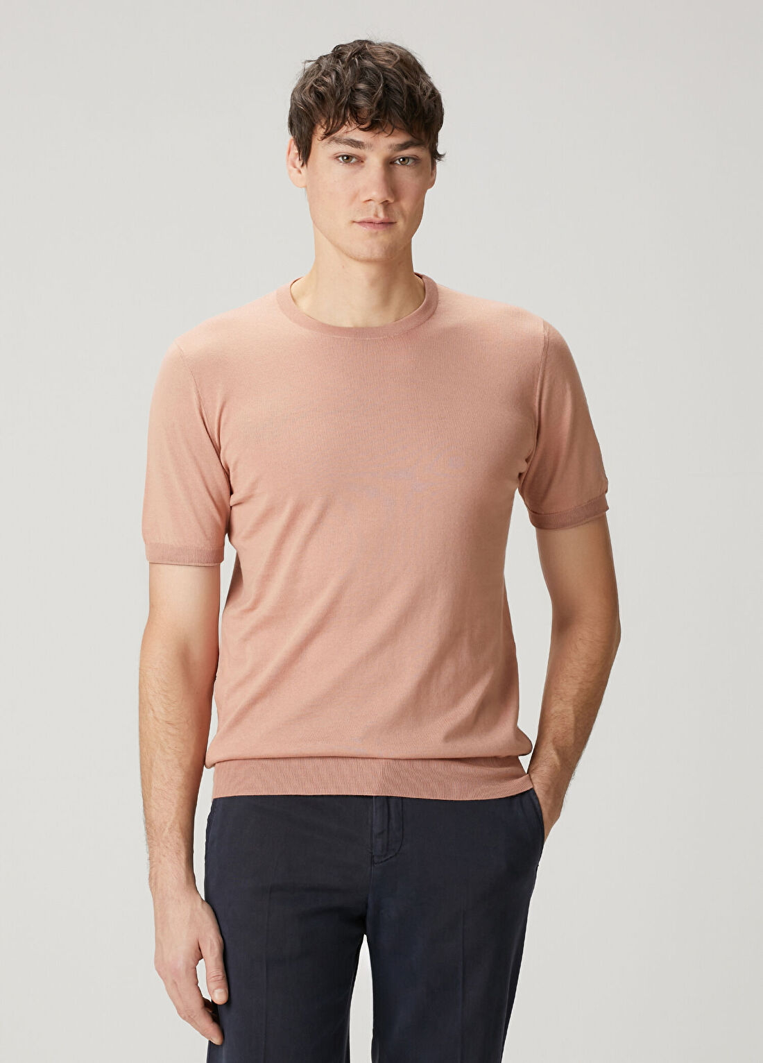 Kiton Pembe Kısa Kollu Triko