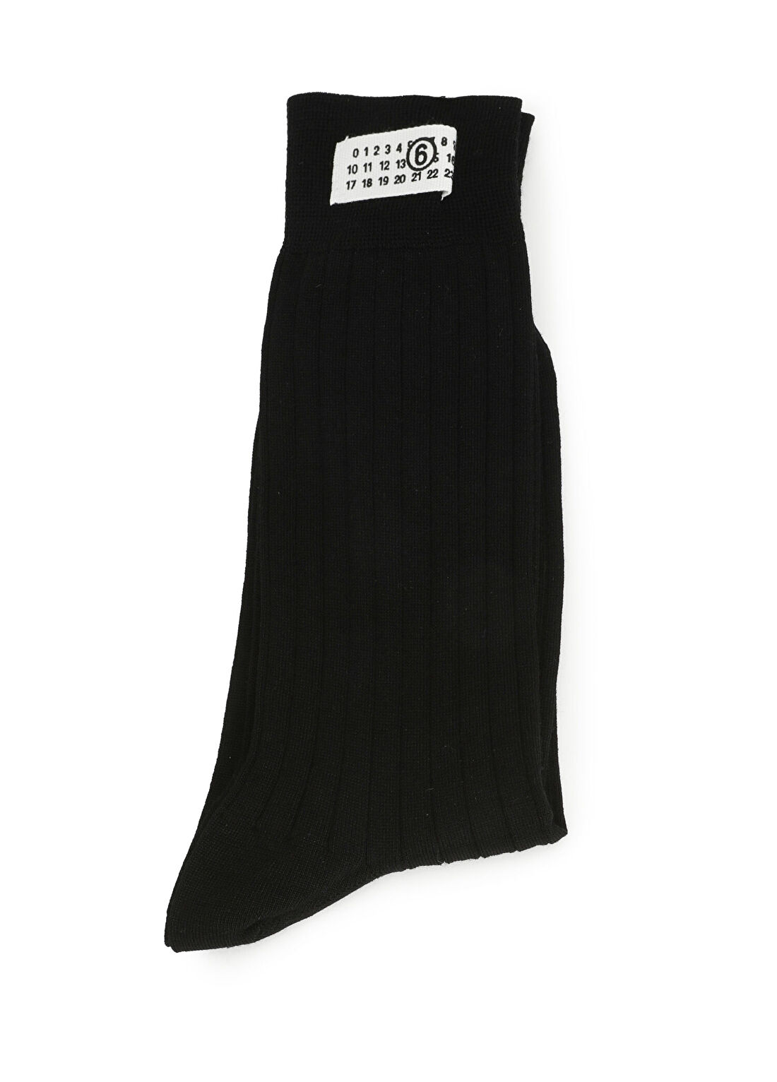 MM6 Maison Margiela Siyah Logo Patchli Erkek Yün Çorap