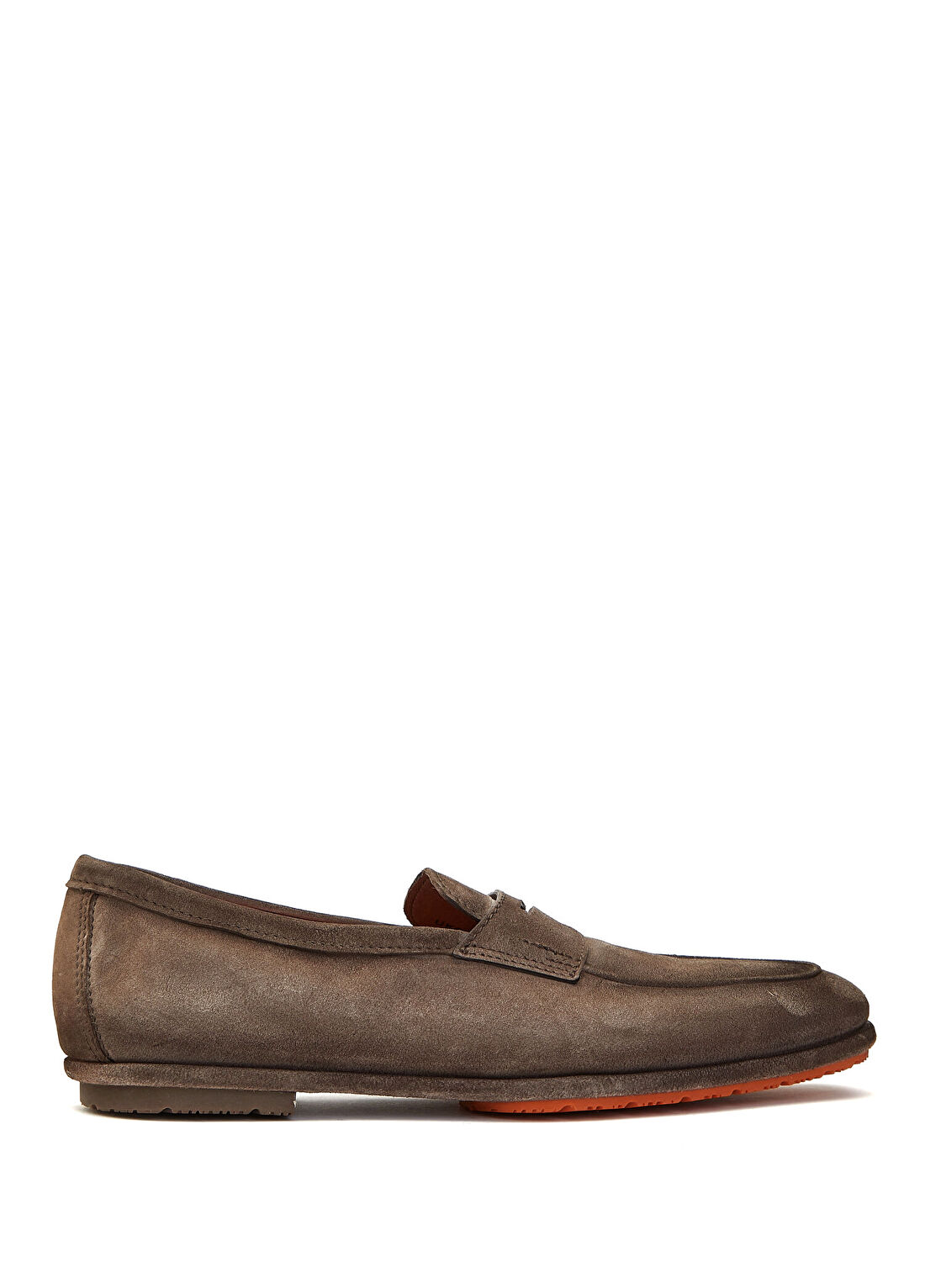 Santoni Carlos Açık Kahverengi Erkek Süet Loafer