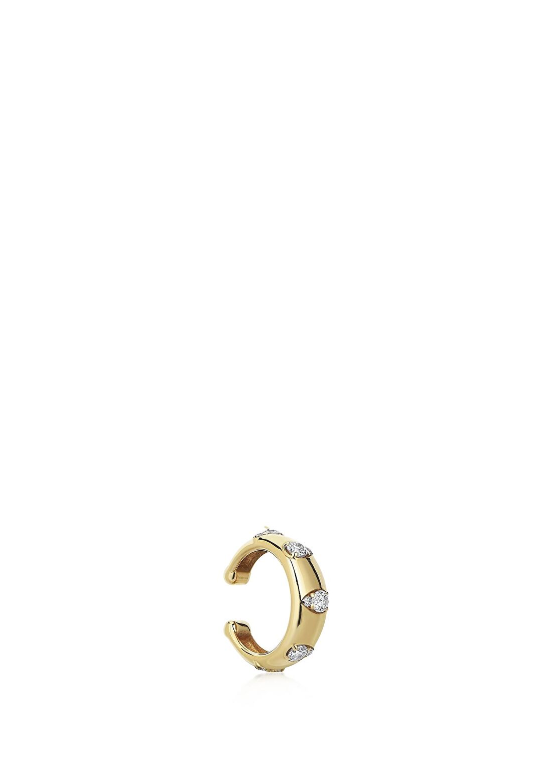 Foen Eternal Drop Cuff Pırlantalı Kadın Altın Tek Küpe