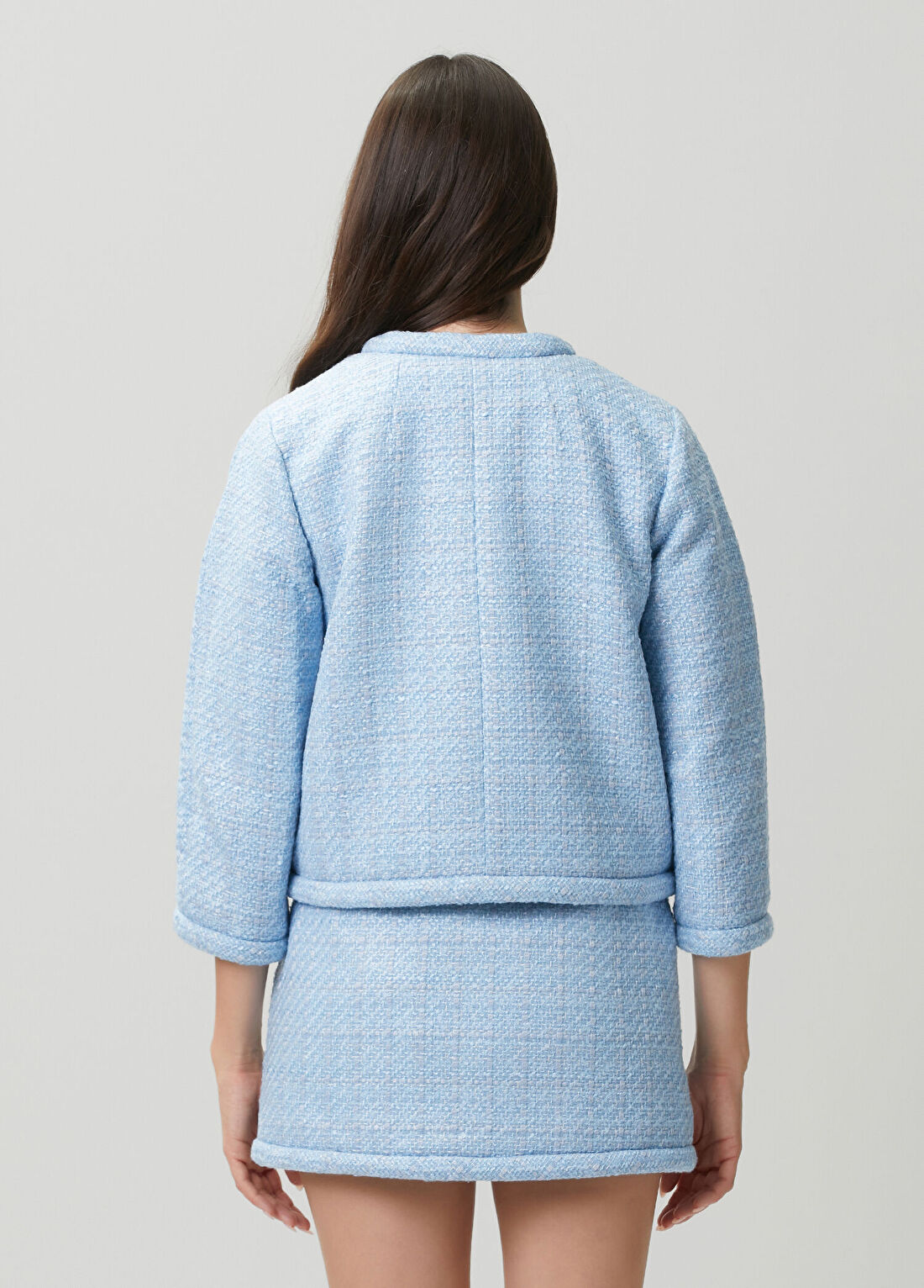 Marc Jacobs Pop J Mavi Tweed Ceket görsel 4