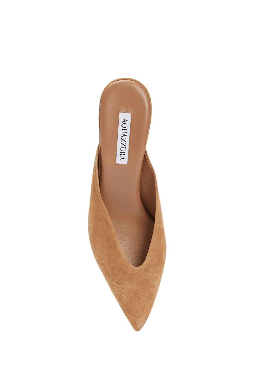 Aquazzura Bisous Camel Kadın Süet Terlik görsel 4