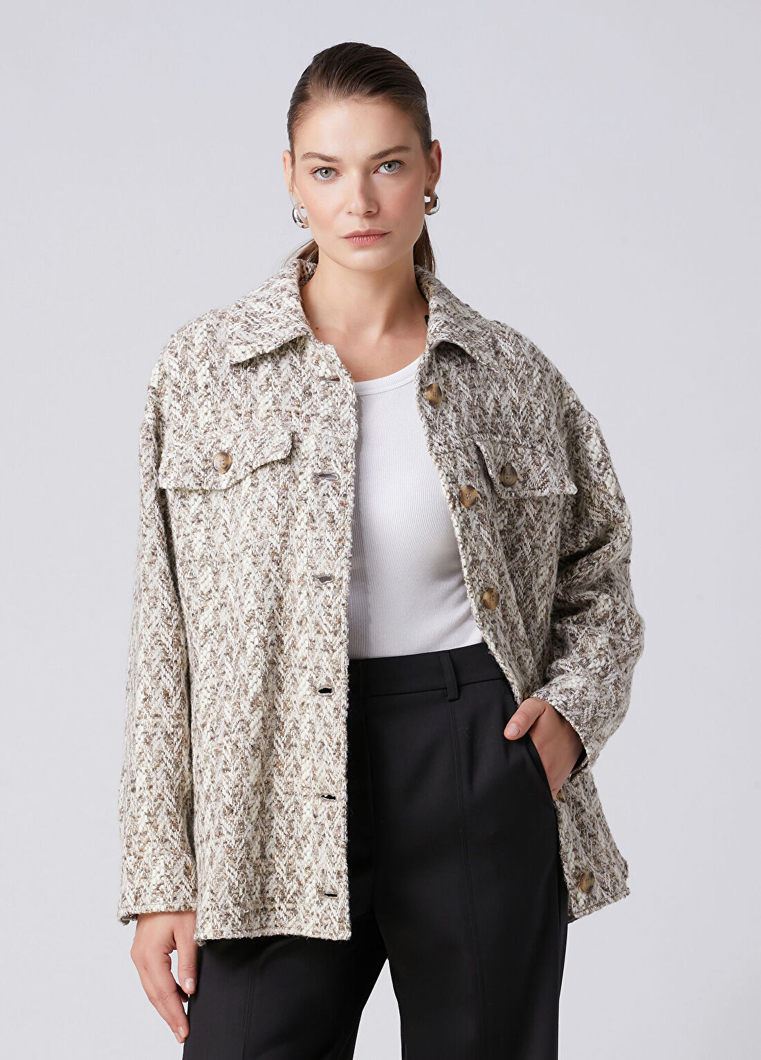 Beymen Collection Vizon Tweed Gömlek