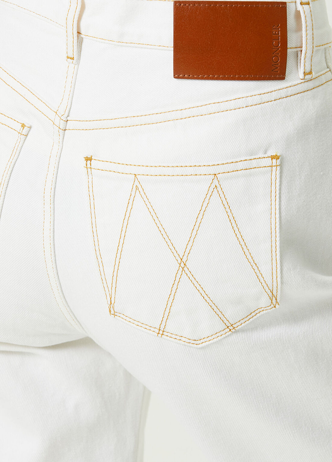 Moncler Straight Fit Beyaz Jean Pantolon görsel 4