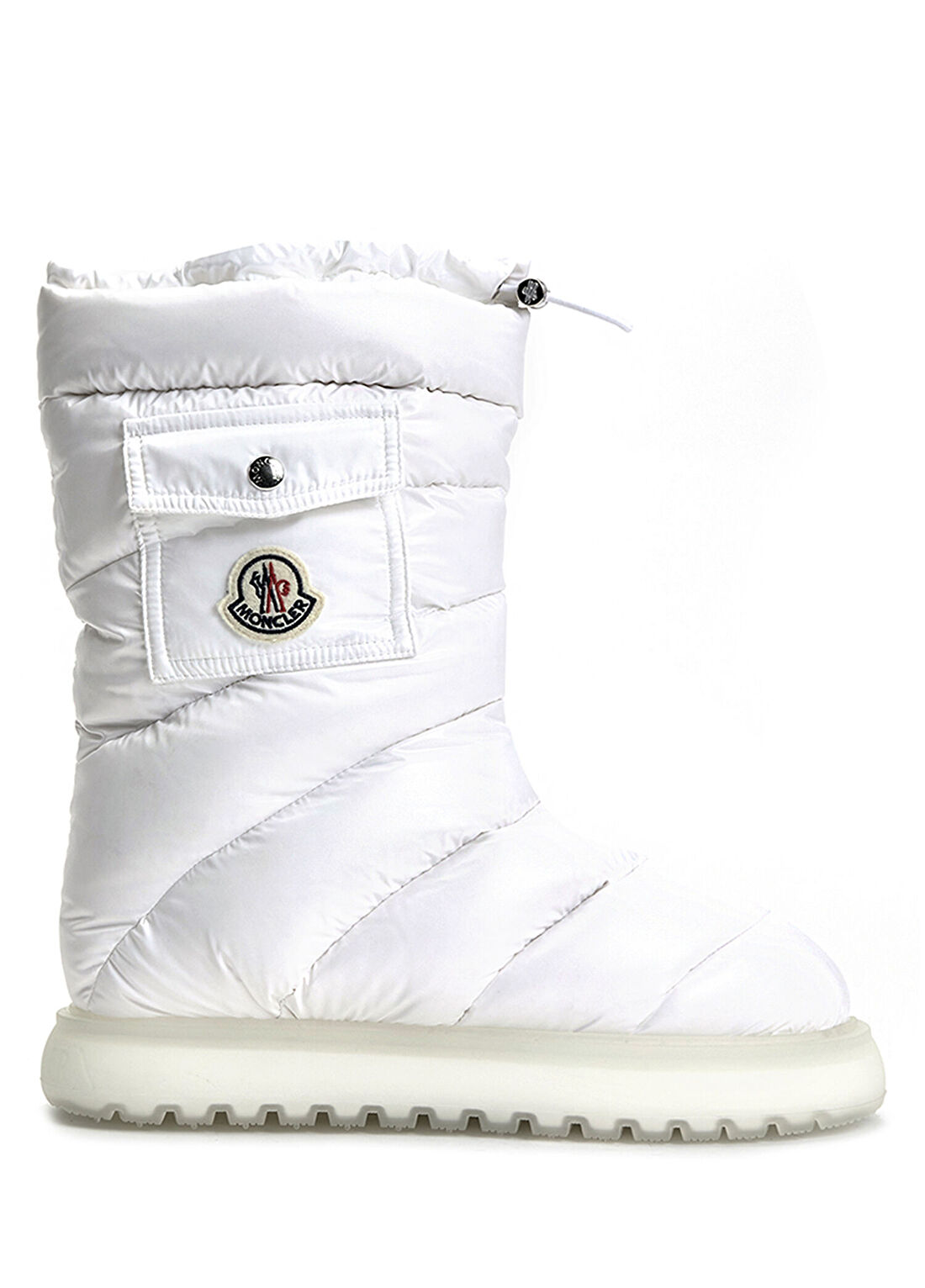 Moncler Beyaz Logolu Kadın Puff Kar Botu