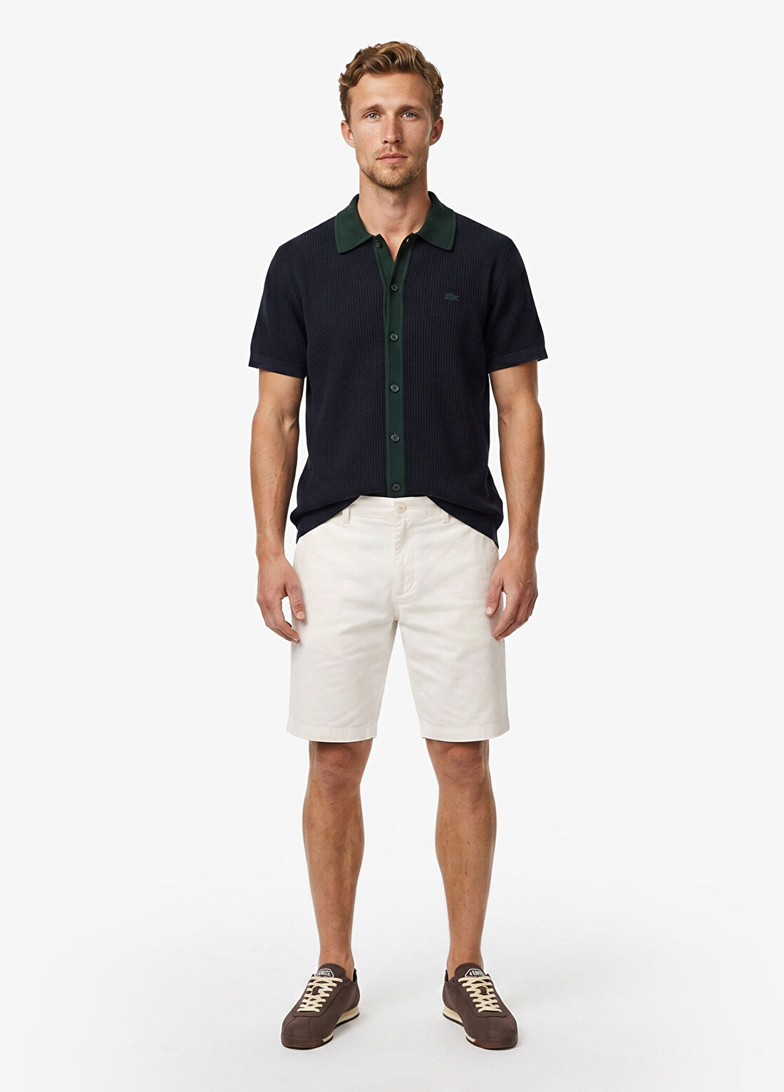 Lacoste Lacivert Triko Polo Yaka Classic Fit Kısa Kollu Erkek T-shirt görsel 3