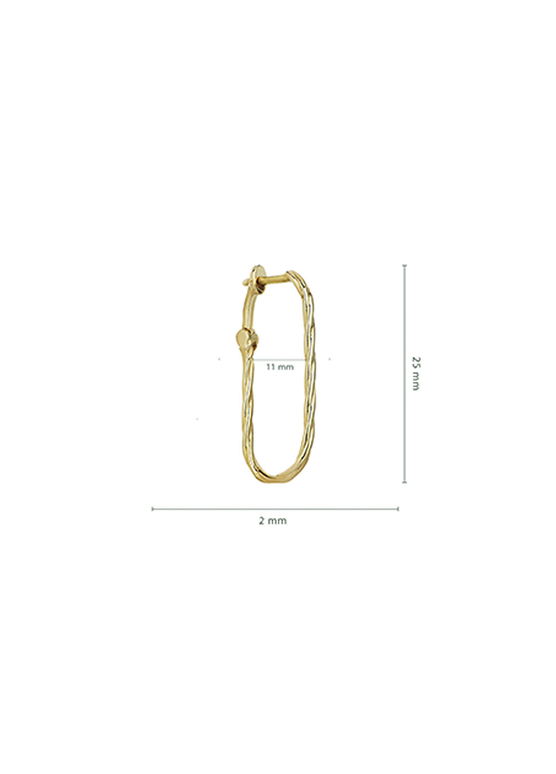 Reis Kuyumculuk Burgu Line 14 Ayar Rose Gold Kadın Küpe görsel 3