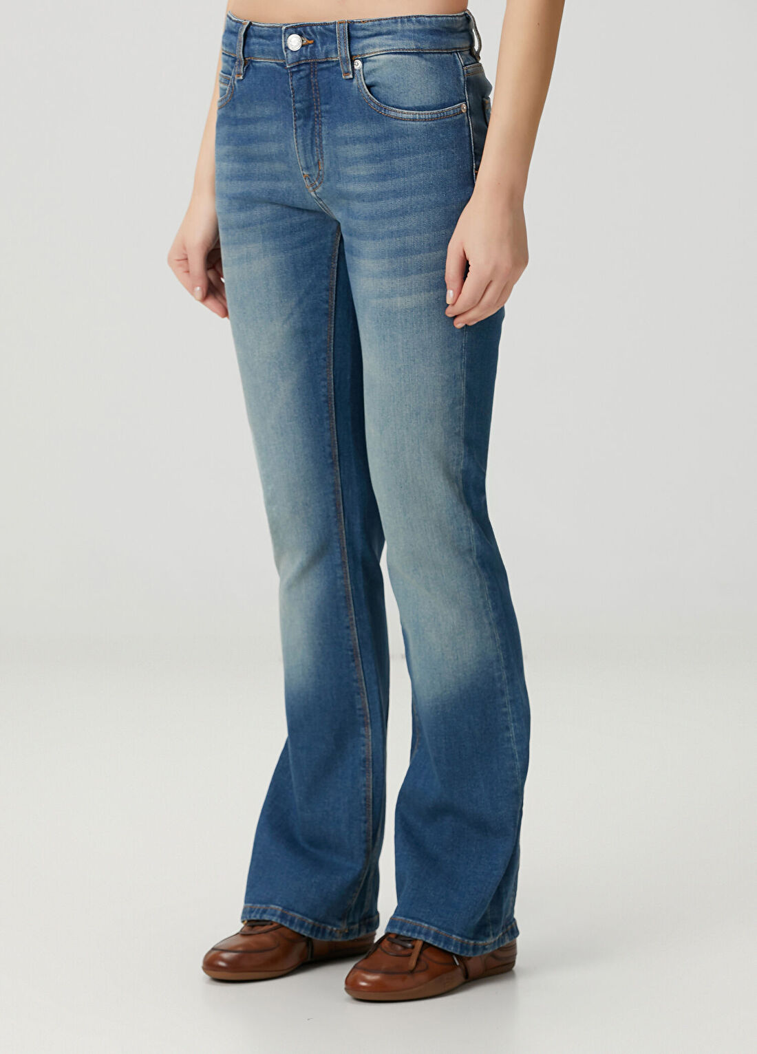 Zadig&Voltaire Eclipse Mavi Flared Jean Pantolon görsel 3