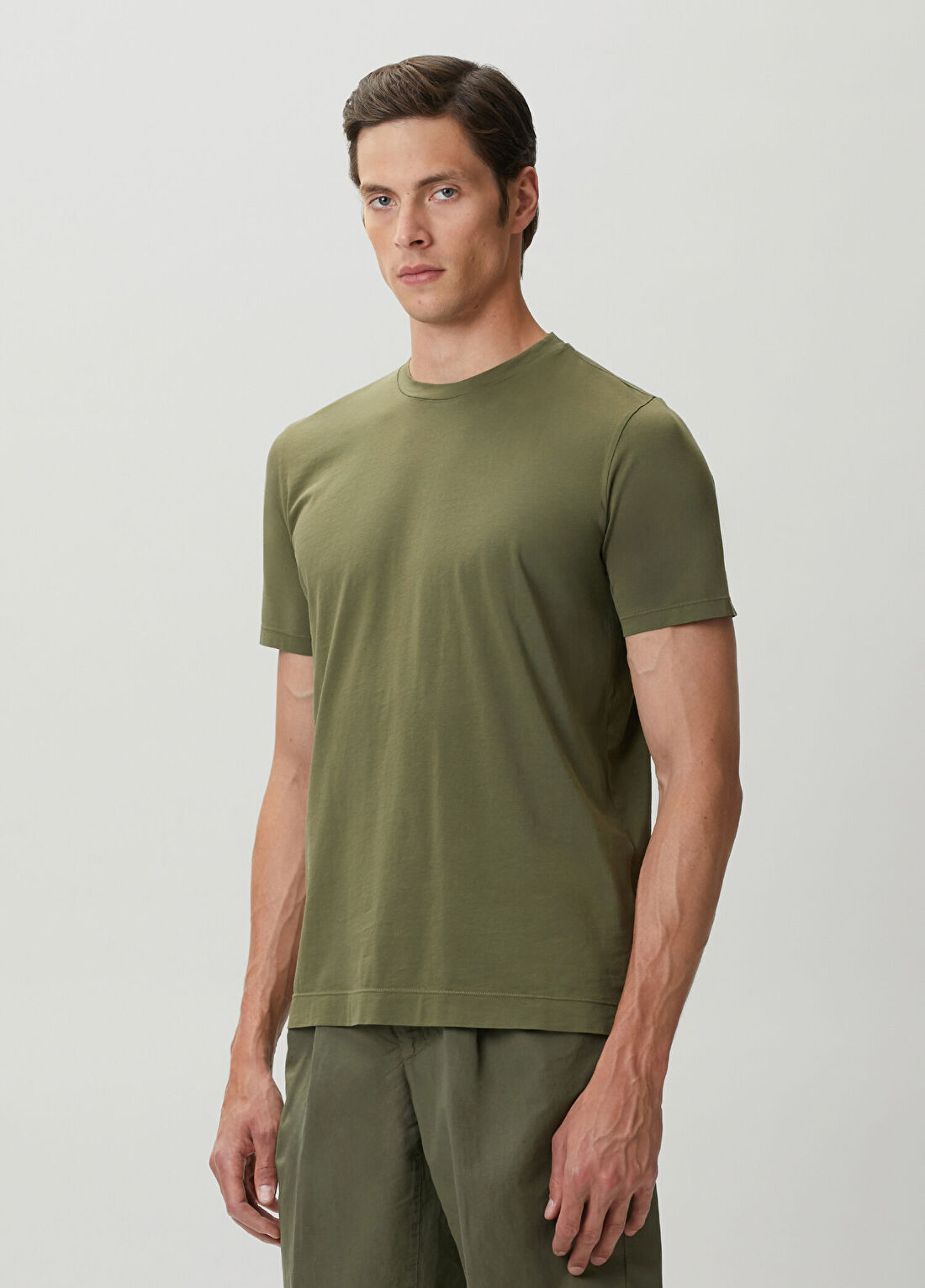 Boglioli Haki Basic T-shirt görsel 3