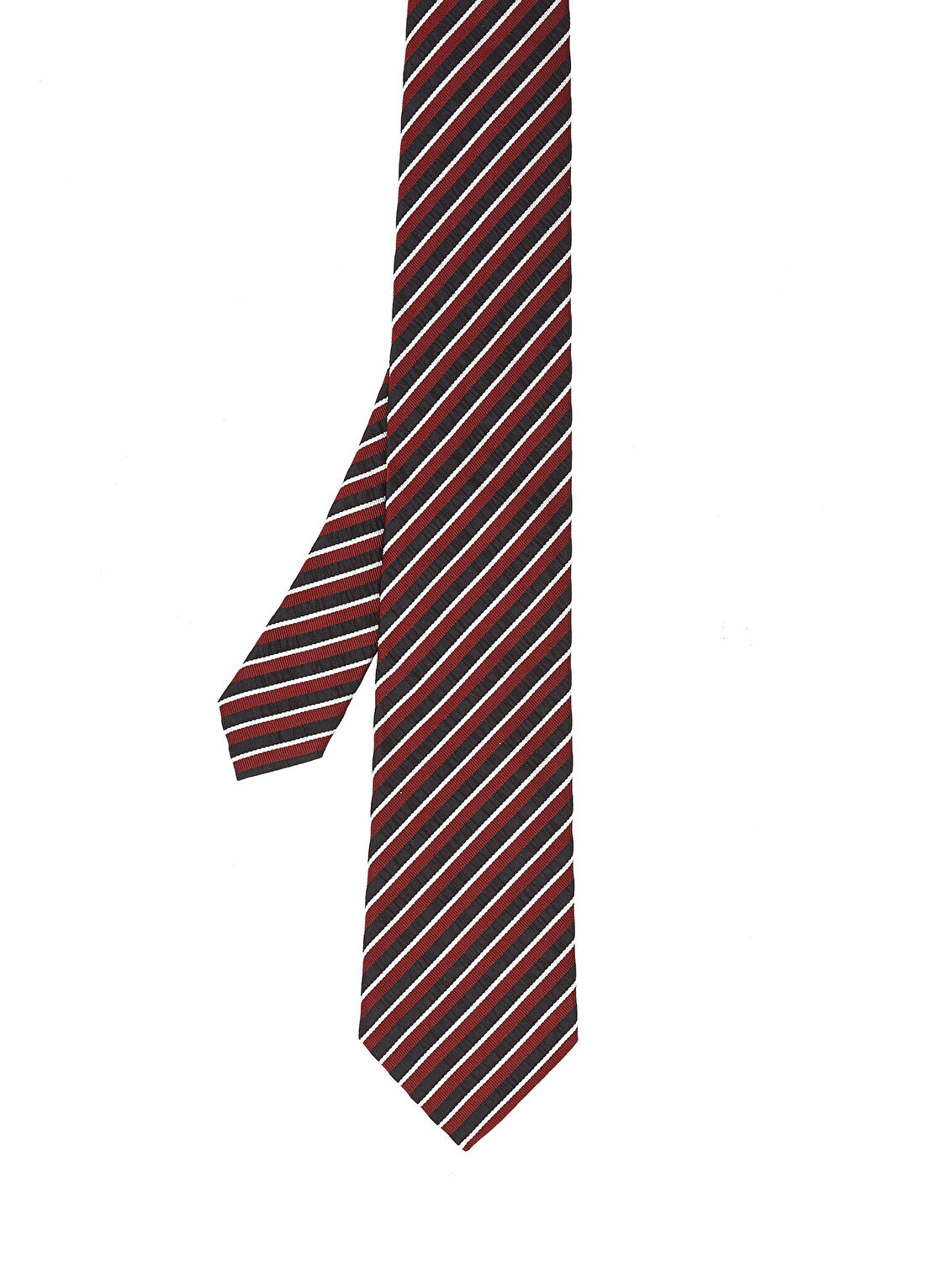 Zegna Siyah Bordo İpek Kravat