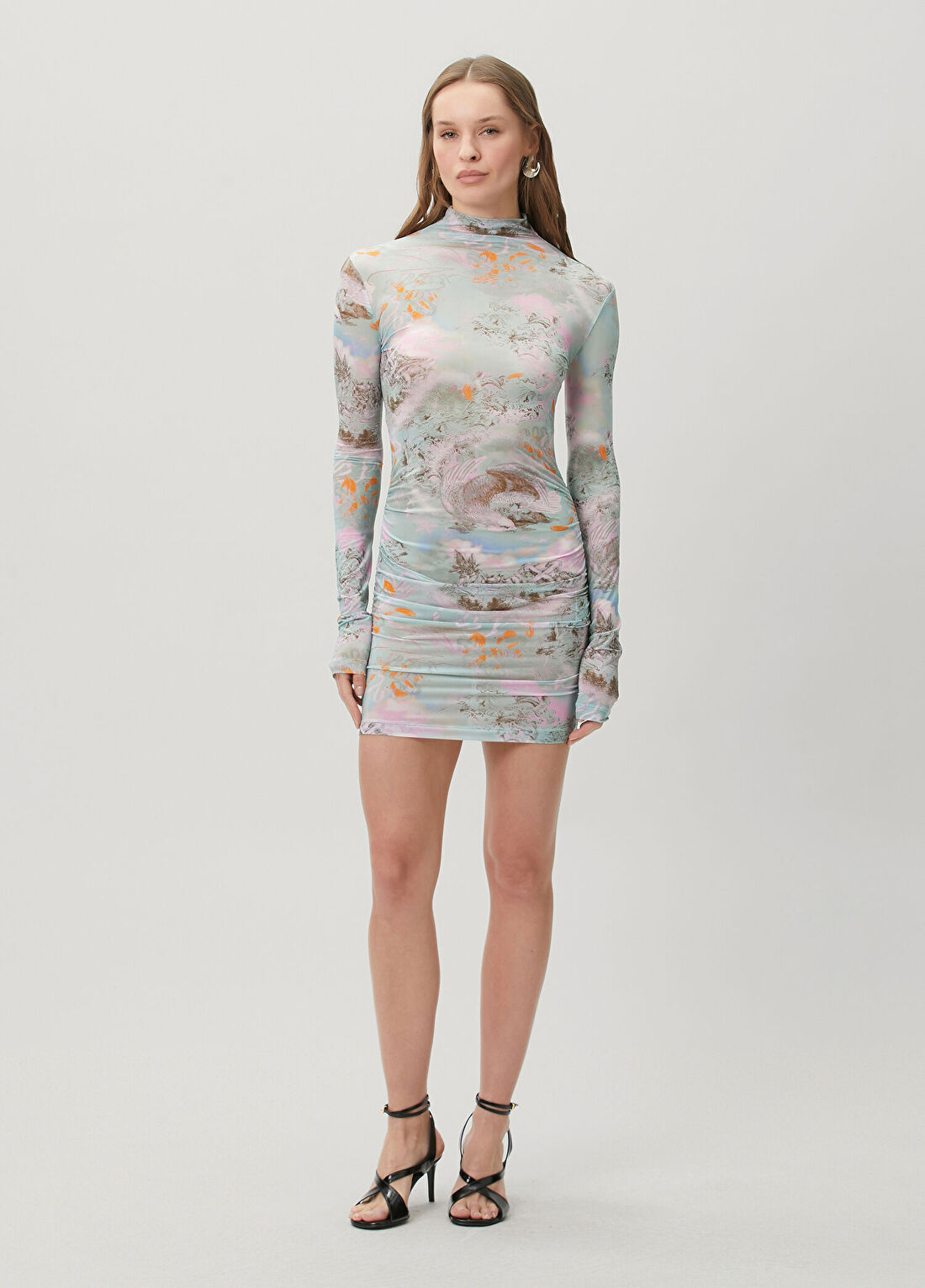 Off-White Çok Renkli Mini Elbise