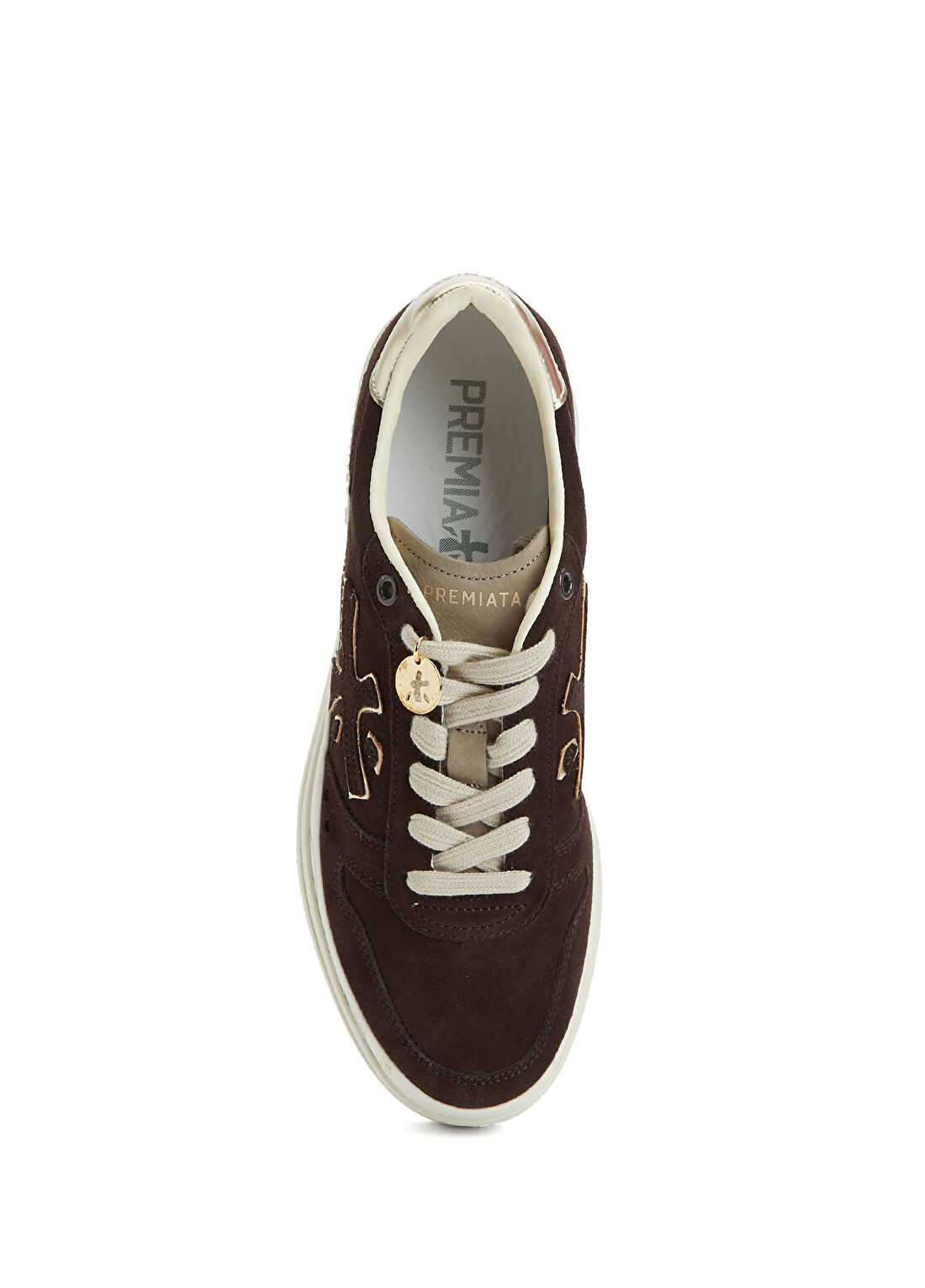Premiata Kahve Beyaz Kadın Deri Sneaker görsel 4