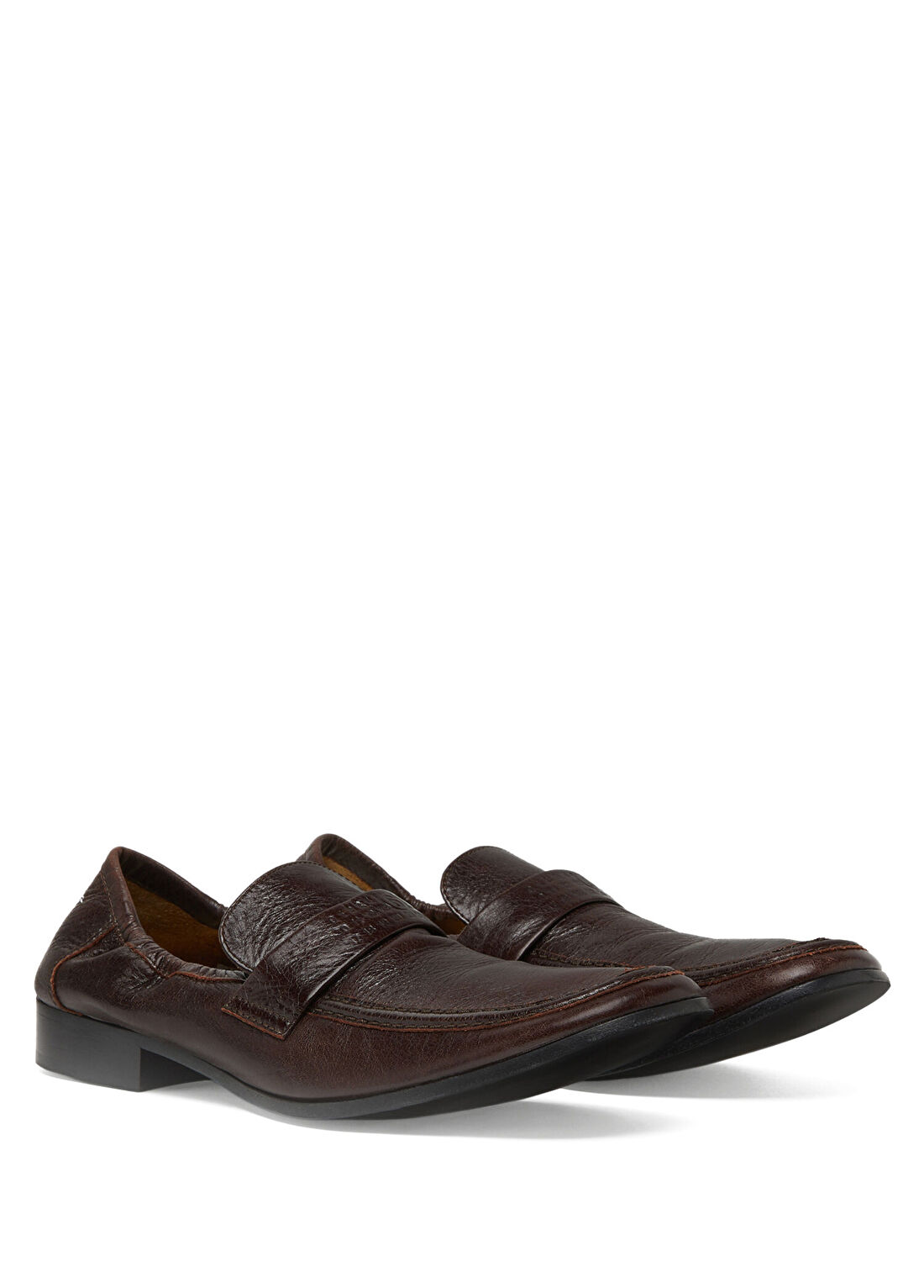 MM6 Maison Margiela Bordo Kadın Deri Loafer görsel 2