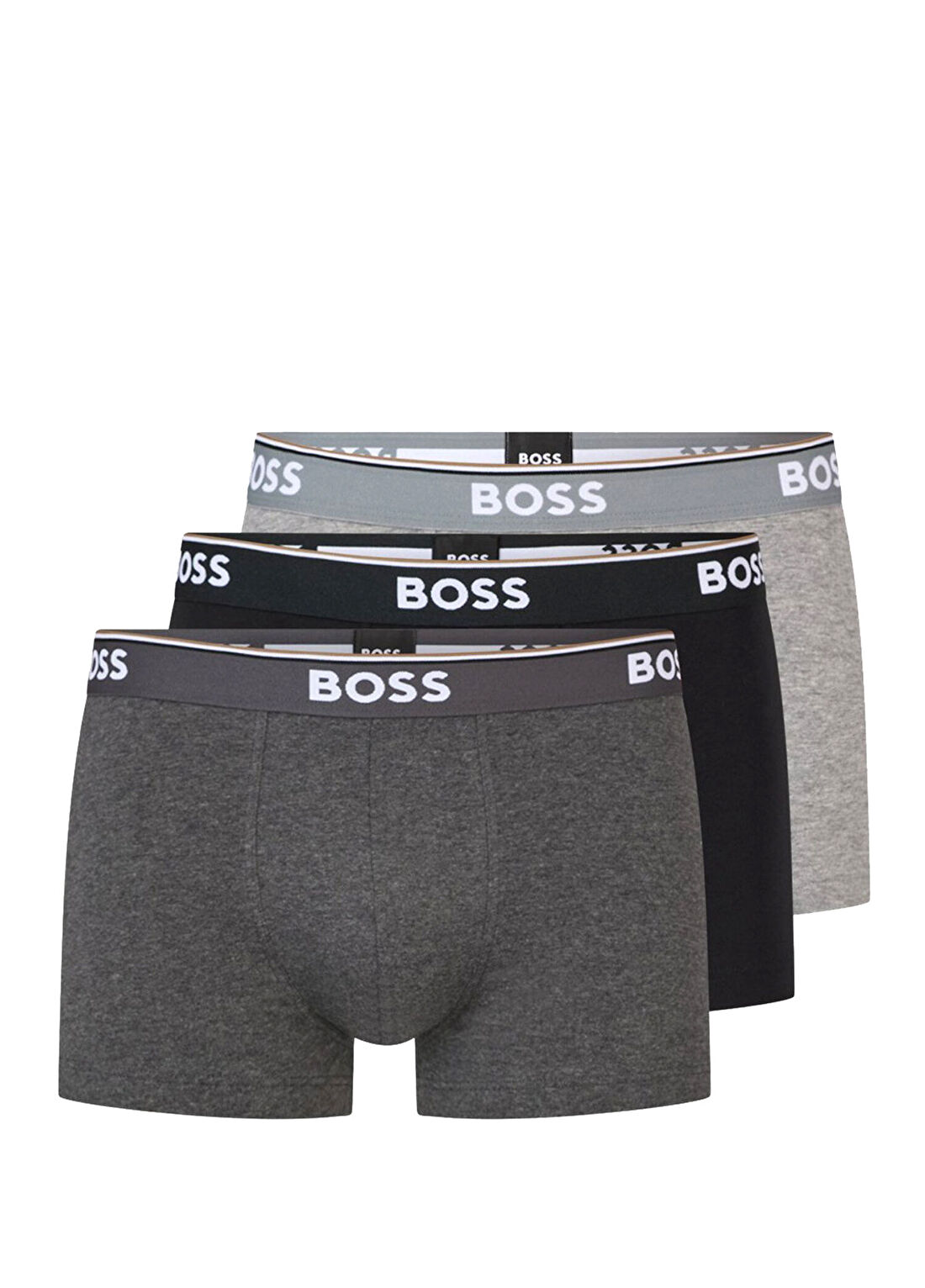 Boss Gri 3lü Boxer Seti