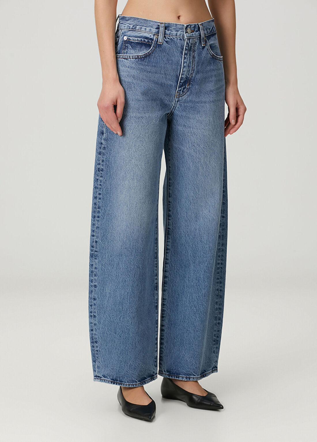 Frame Denim The Bow Mavi Jean Pantolon görsel 3